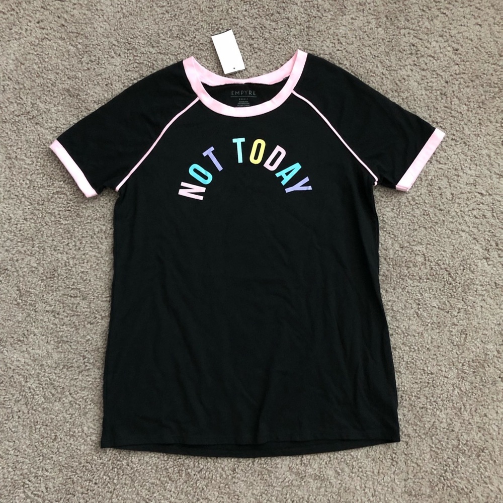 Emprye Not Today Raglan Tee Womens S